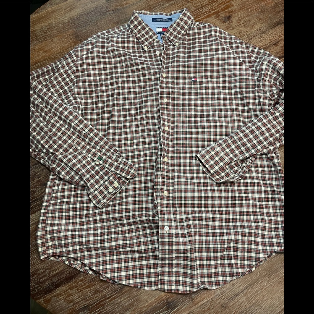 Tommy Hilfiger checkered button down shirt